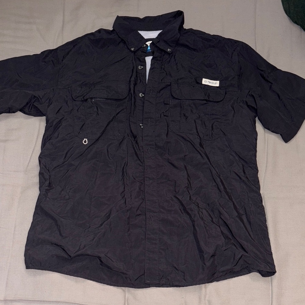 Magellan Casual Black Lightweight Shirt Jacket with Relaxed Fit